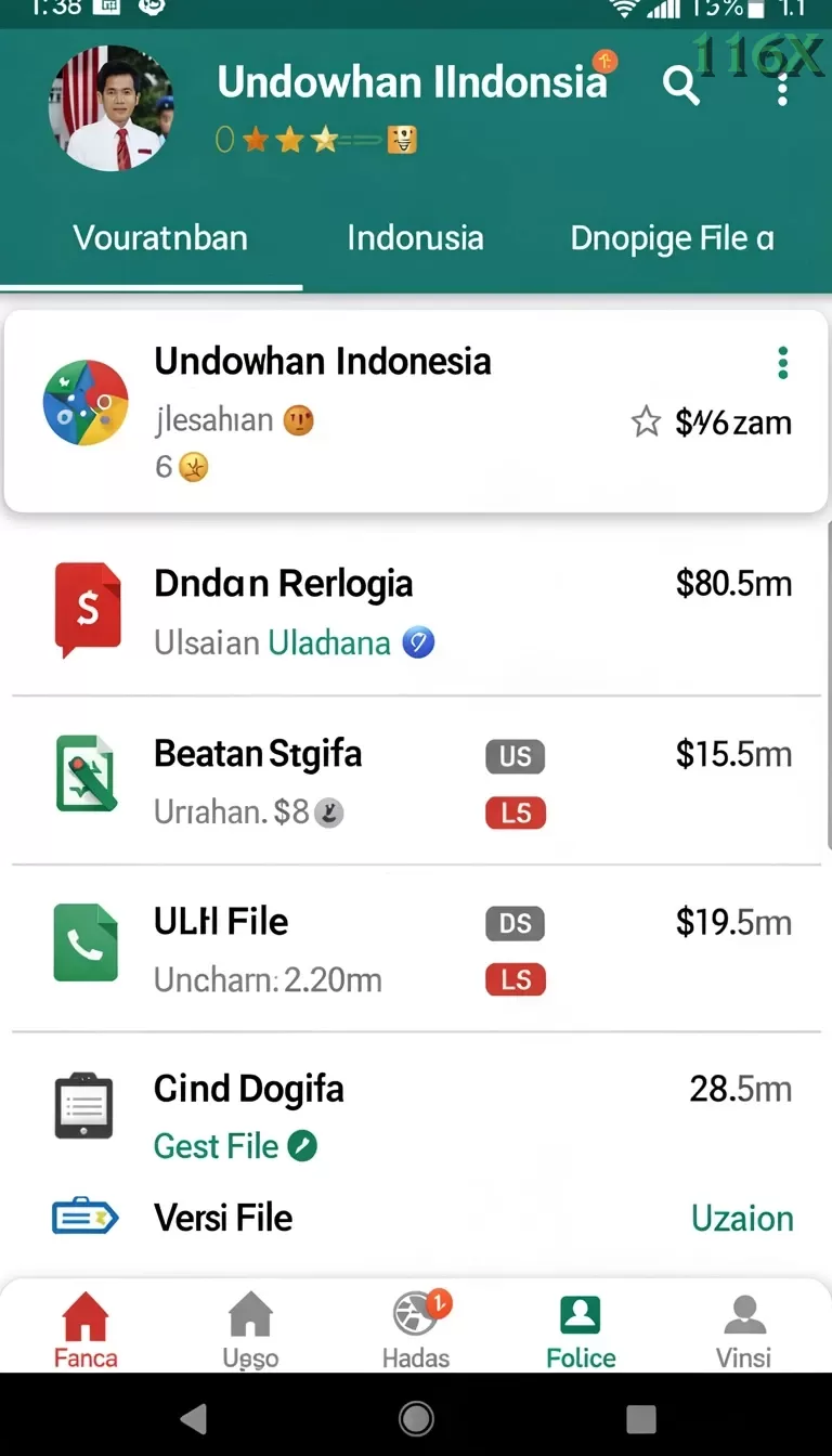 Cuplikan layar RR999 — aktivitas